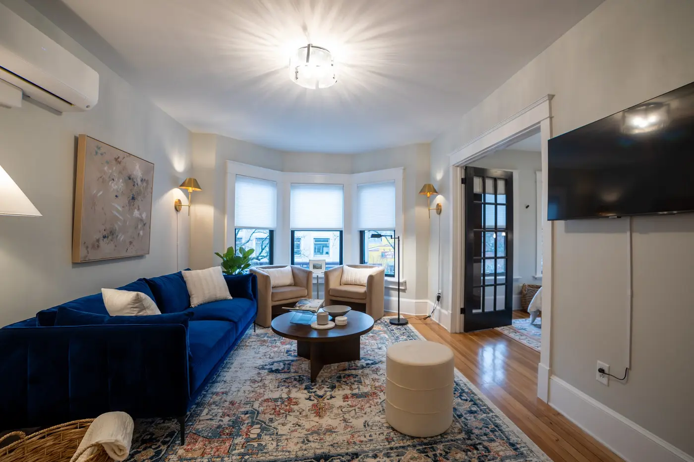 The living room of 728 Main St, a unit Ideal manages in Stroudsburg